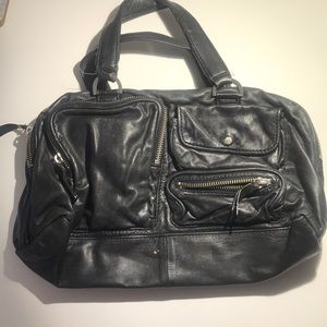 Black leather purse